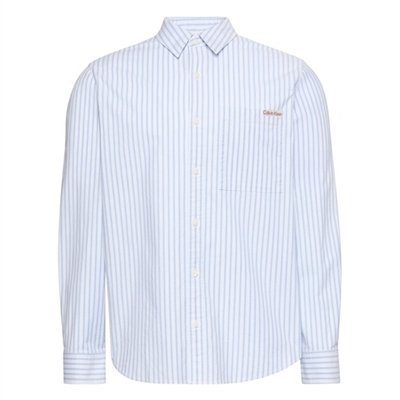Calvin Klein Jeans Oxford Classic Striped Shirt - Blue - XL