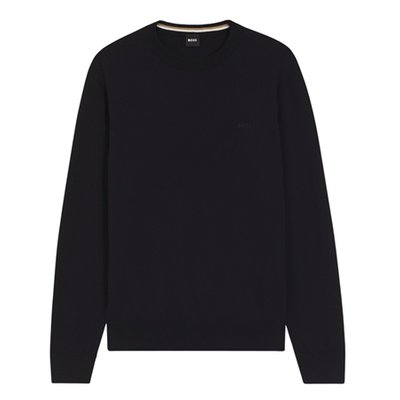 Boss Upacas Cotton Crew Neck Jumper - Navy - L