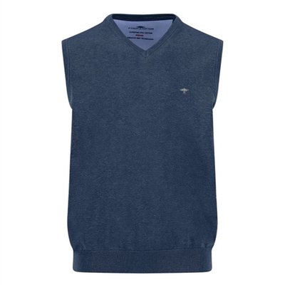 Fynch Hatton Slipover Superfine Sweater - Blue - L
