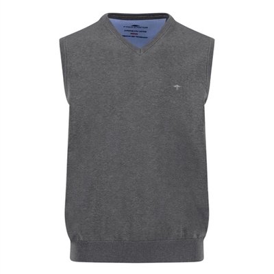 Fynch Hatton Slipover Superfine Sweater - Grey - XL