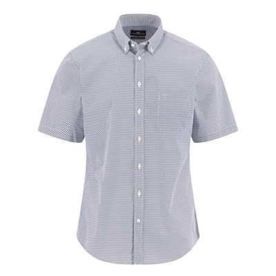 Fynch Hatton Summer Minimal Print B.D. Shirt - Navy - L