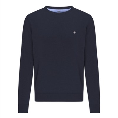 Fynch Hatton Fine Knit Crew Neck Sweater - Navy - L