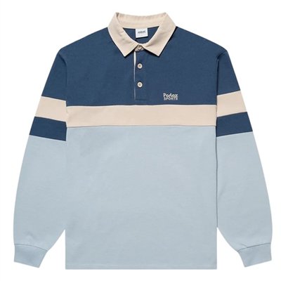 Parlez Plaza Rugby Shirt - Lagoon Blue - L