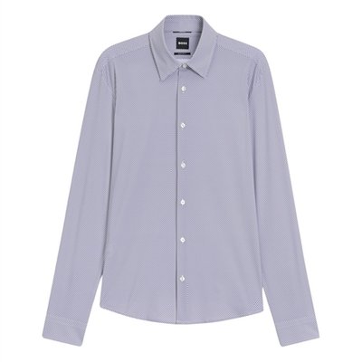 Boss Printed Liam Stetch Jersey Shirt - White - M