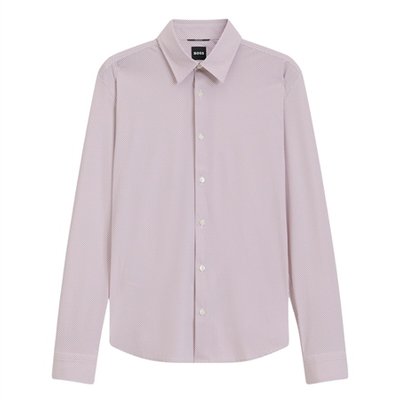 Boss Printed Liam Stetch Jersey Shirt - Pink - 2XL