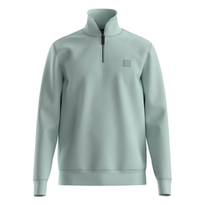 Boss Zetrust Cotton-Terry Half Zip Sweatshirt - Mint - M