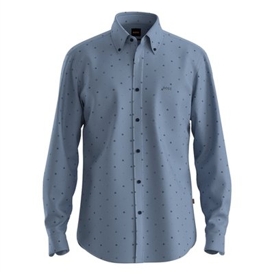 Boss Rickert_M Long Sleeve Patterned Shirt - Blue - M