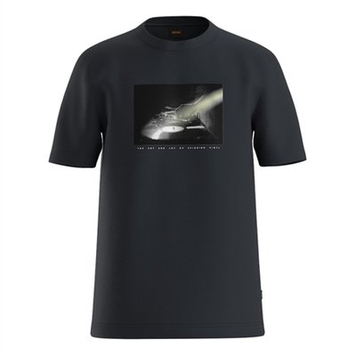 Boss Te_Dj Print T-shirt - Black - S