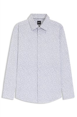Boss H-Hank-K Slim Fit Printed Shirt - Blue - 2XL