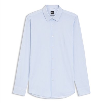 Boss P-Hank-S-Slim-fit Printed Stretch Jersey Shirt - Blue - 17