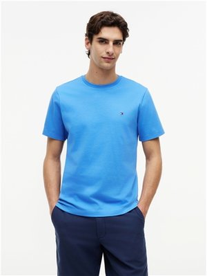 Tommy Hilfiger Flag Embroidery Crew Neck T-Shirt - Spell Blue - 2XL