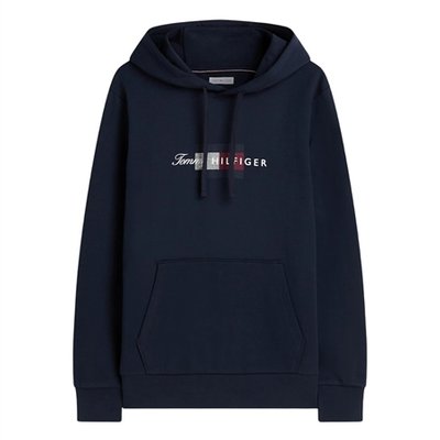 Tommy Hilfiger Script Flag Hoodie - Navy - M