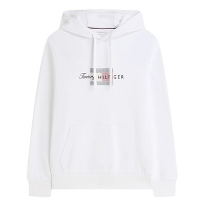 Tommy Hilfiger Script Flag Hoodie - White - M