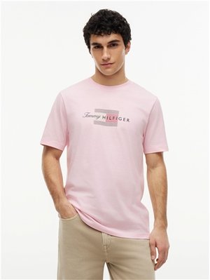 Tommy Hilfiger Script Flag T-shirt - Pink - 2XL