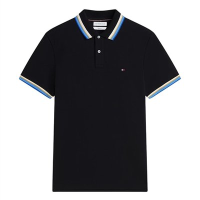 Tommy Hilfiger Contrast Collar Cuff Polo Shirt - Black - L
