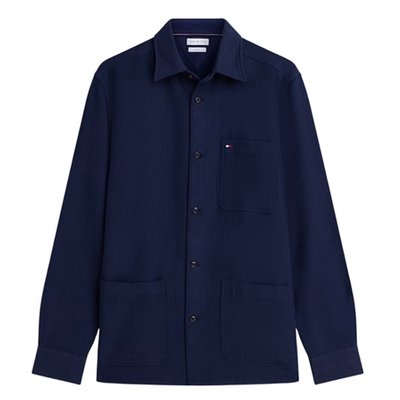Tommy Hilfiger Cotton-Rich Lyocell Overshirt - Navy - S