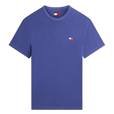 Tommy Jeans Badge Crew Neck T-Shirt - Storm Blue - S