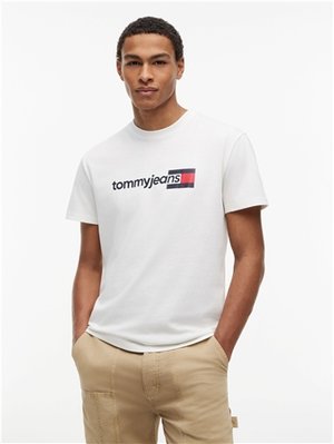 Tommy Jeans Reg Entry Dna T-shirt - Beige - XS