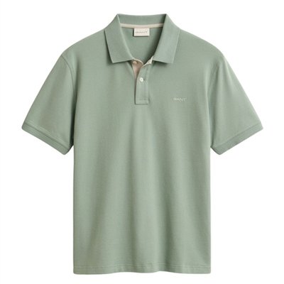 Gant Reg Contrast Pique Ss Polo - Green - XL