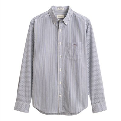Gant Poplin Regular Fit Stripe Shirt - Beige - L