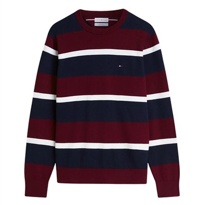 Tommy Hilfiger Striped Pima Cotton Cashmere Blend Sweater - Multi - M