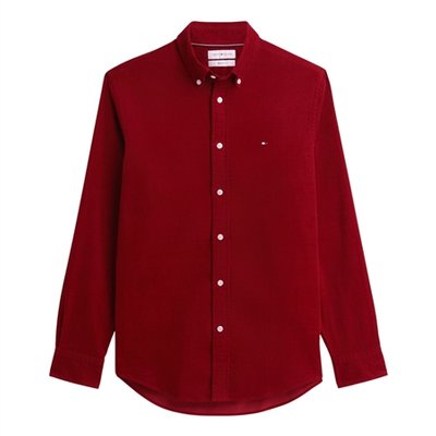 Tommy Hilfiger Solid Corduroy Button-Down Shirt - Red - L