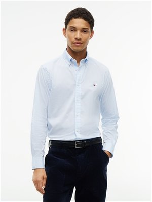 Tommy Hilfiger Flex Poplin Gingham Shirt - Blue - L