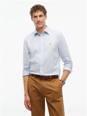 Tommy Hilfiger Dobby Structure Regular Fit Shirt - Blue - 2XL
