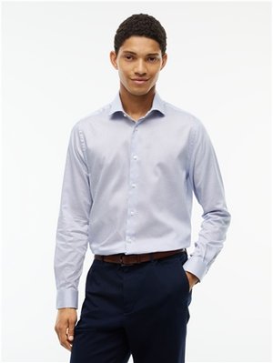 Tommy Hilfiger New York Label Flex Collar Twill Shirt - Blue - 2XL