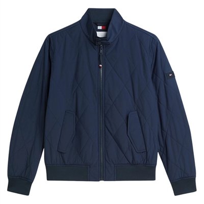Tommy Hilfiger Water Repellent Packable Quilted Harrington Jacket - Navy - 2XL