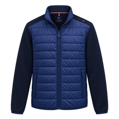 Tommy Hilfiger Mixed Media Color Block Jacket - Navy - 2XL