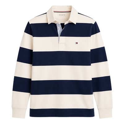 Tommy Hilfiger Essential Stripe Rugby Shirt - Blue - L