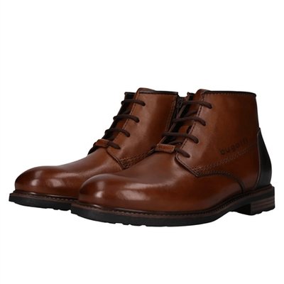 Bugatti Mosta Leather Lace-up Boots - Cognac - 43