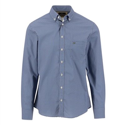 Fynch Hatton Multicolor Minimal Print B.D. Shirt - Blue - M