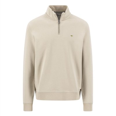 Fynch Hatton Troyer Zip Sweatshirt - Beige - 2XL