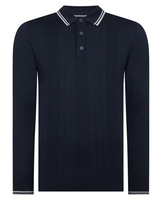 Remus Uomo Remus L/S Polo - Navy - M