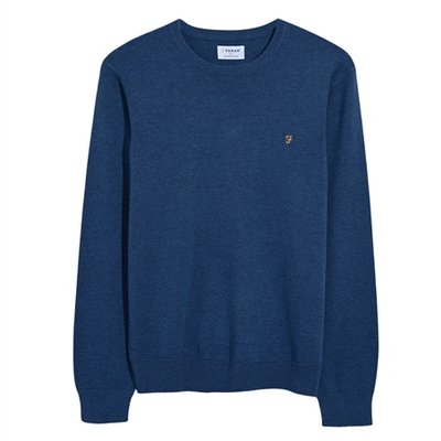 Farah Mullen Cotton Sweater - Light Blue - XL