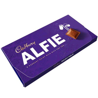 Cadbury Dairy Milk Alfie Chocolate Bar with Gift Envelope 110g