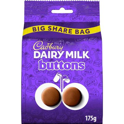 Dairy Milk Buttons Chocolate Big Share Bag 175g