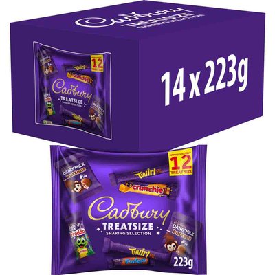 Cadbury Treatsize Chocolate Sharing Collection Bag 223g (Box of 14)