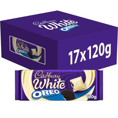 Cadbury White Chocolate Oreo Bar 120g (Box of 17)
