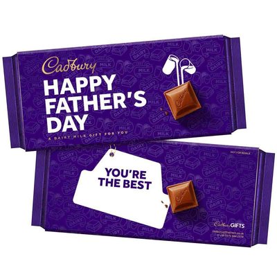 Cadbury Dairy Milk Happy Fathers Day Chocolate Bar 180g