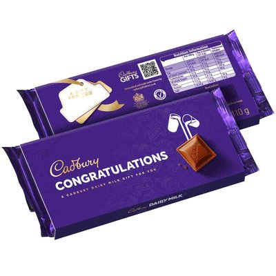 Cadbury Dairy Milk Congratulations Chocolate Bar with Sleeve 110g