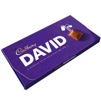 Cadbury David Dairy Milk Chocolate Bar with Gift Envelope 110g