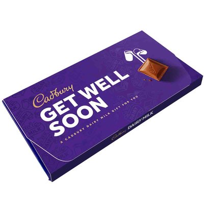 Cadbury Dairy Milk Get Well Soon Chocolate Bar with Gift Envelope 110g