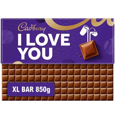 Cadbury Dairy Milk I Love You XL Chocolate Bar 850g