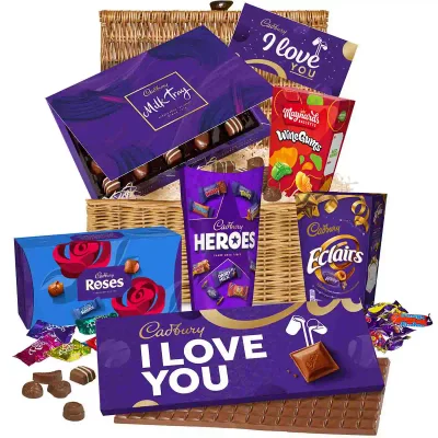 Cadbury Ultimate I Love You Chocolate Hamper Basket