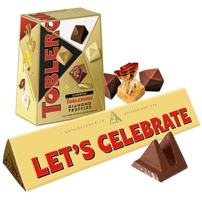 Let's Celebrate Toblerone Bar & Truffles Chocolate Bundle