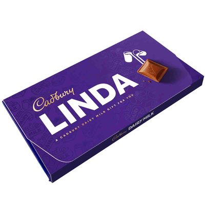 Cadbury Linda Dairy Milk Chocolate Bar with Gift Envelope 110g