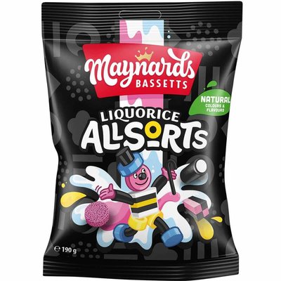 Maynards Bassetts Liquorice Allsorts Bag 130g